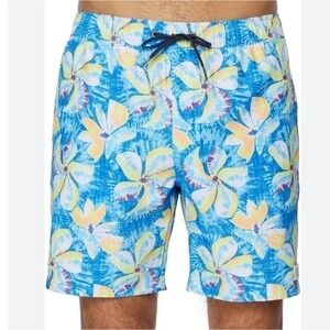 O'Neill Blue NEW Men's Swim Trunks Shorts Volley Floral Print XXL Stretch
